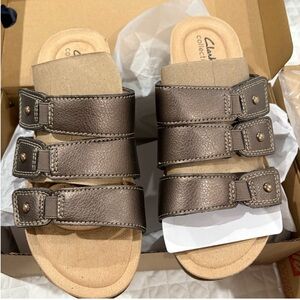 Clarks Bronze Metallic Women's Sandals 9.5W